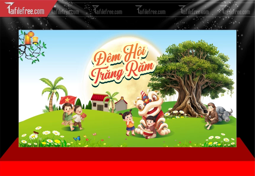 Mẫu Background Trung Thu Đẹp Mắt Sáng Tạo._TVV620