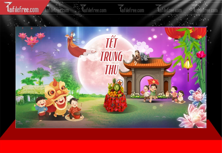 Mẫu Background Trung Thu Đẹp Mắt Sáng Tạo._TVV622