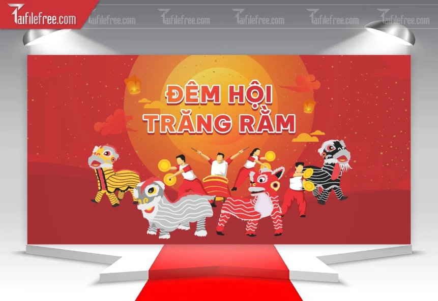 Mẫu Backdrop Trung Thu Đẹp Mắt Sáng Tạo_TTV64
