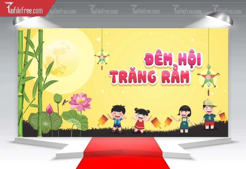 Mẫu Backdrop Trung Thu Đẹp Mắt Sáng Tạo_TTV67