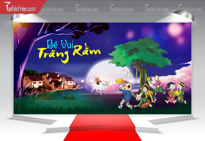 Mẫu Backdrop Trung Thu Đẹp Mắt Sáng Tạo_TTV86