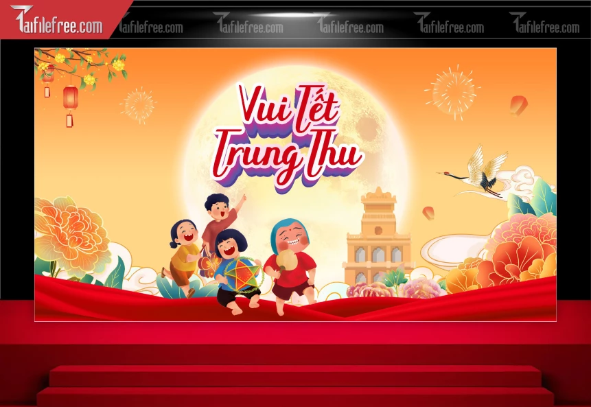 Mẫu Backdrop Trung Thu Đẹp Mắt Sáng Tạo_TTV98