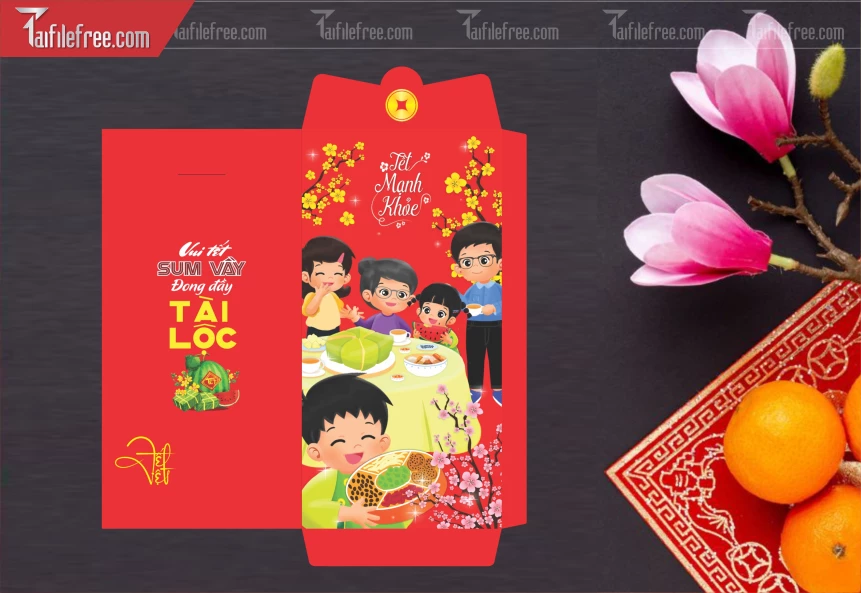Mẫu Bao Lì Xì Mừng Năm Mới Tết._LXT103
