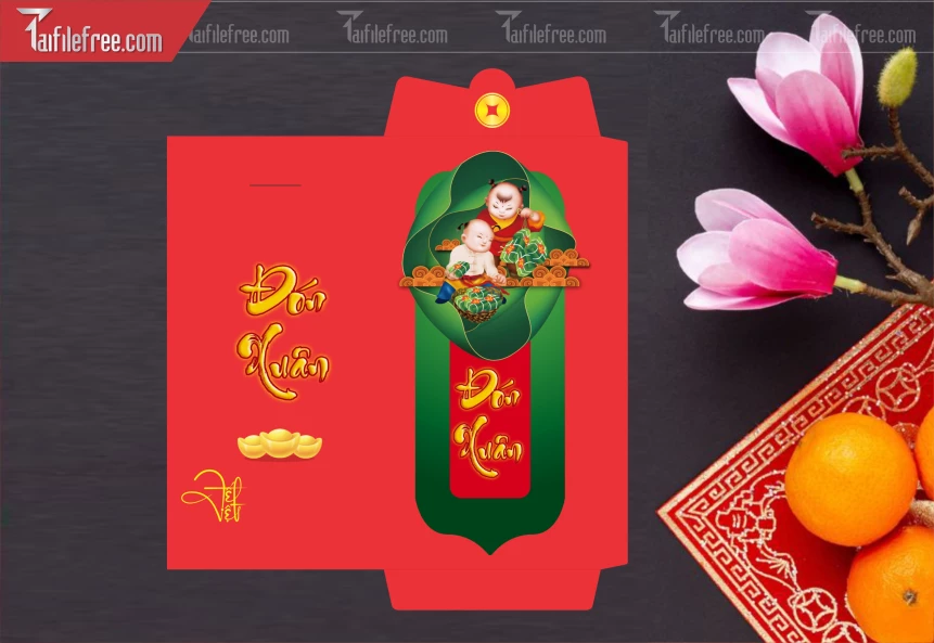 Mẫu Bao Lì Xì Mừng Năm Mới Tết._LXT105
