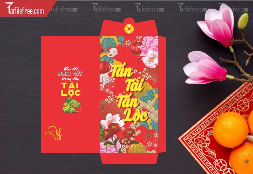 Mẫu Bao Lì Xì Mừng Năm Mới Tết._LXT107