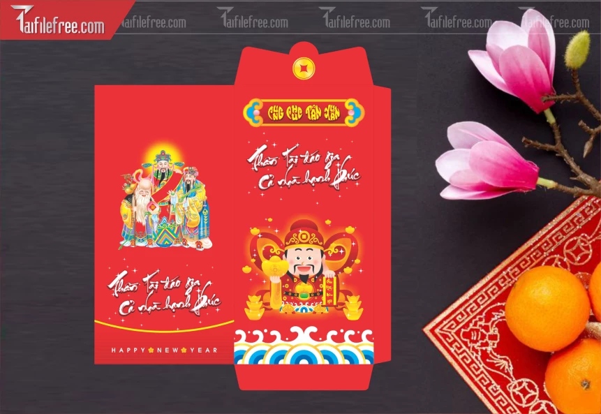Mẫu Bao Lì Xì Mừng Năm Mới Tết_LXT109