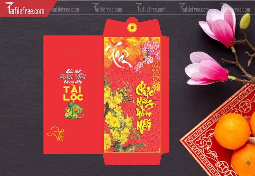 Mẫu Bao Lì Xì Mừng Năm Mới Tết_LXT113
