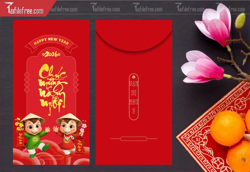Mẫu Bao Lì Xì Mừng Năm Mới Tết._LXT75