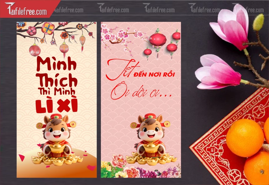 Mẫu Bao Lì Xì Mừng Năm Mới Tết._LXT77