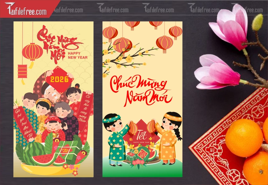 Mẫu Bao Lì Xì Mừng Năm Mới Tết._LXT78