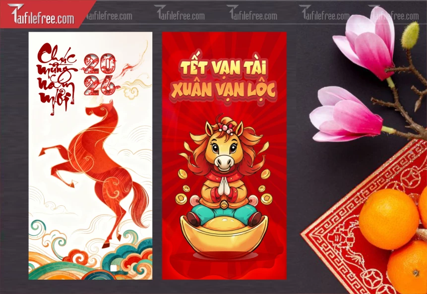 Mẫu Bao Lì Xì Mừng Năm Mới Tết_LXT90