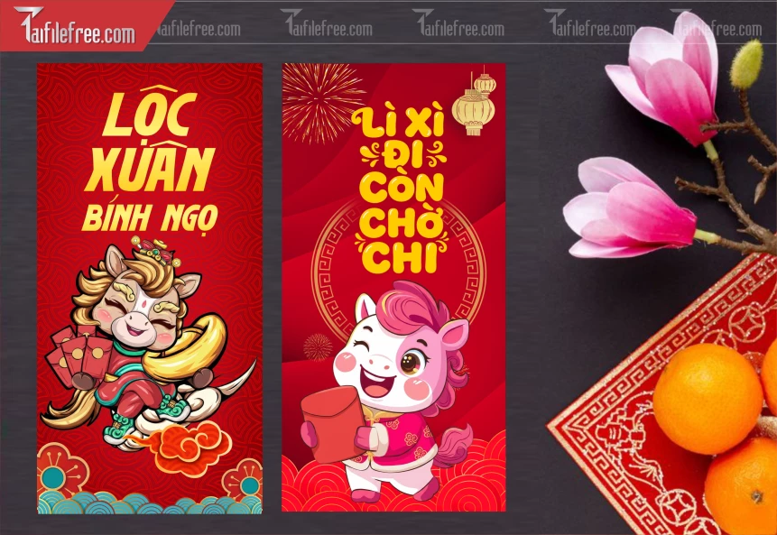 Mẫu Bao Lì Xì Mừng Năm Mới Tết_LXT92