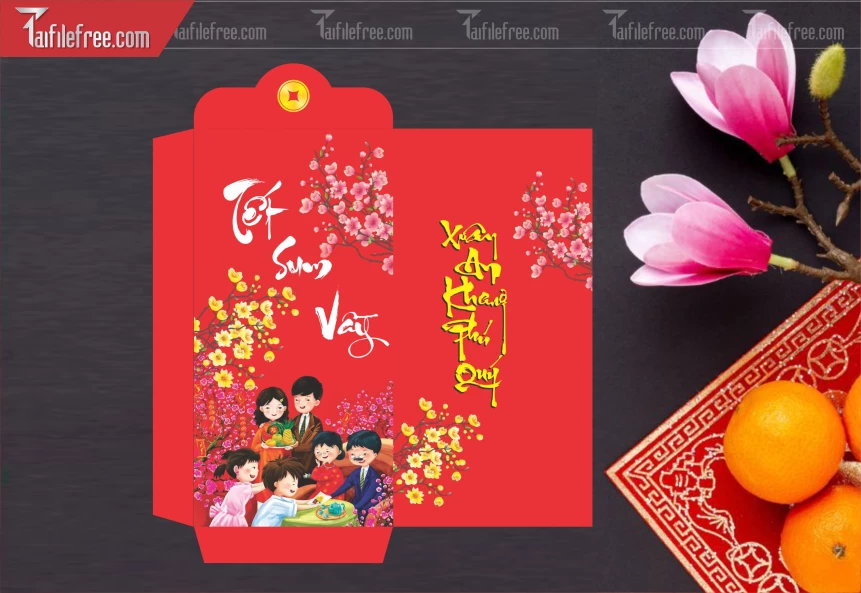 Mẫu Bao Lì Xì Mừng Năm Mới Tết._LXT99