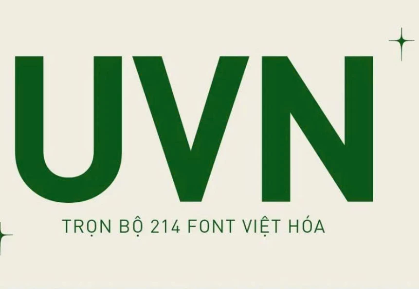 Tải miễn phí 214 Font UVN việt hoá